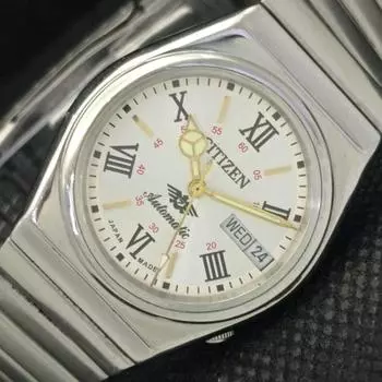 Б/У ВИНТАЖНЫЕ ЧАСЫ CITIZEN AUTOMATIC 8200 ЯПОНИЯ МУЖСКИЕ СЕРЕБРЯНЫЕ ЧАСЫ 608j-a317069-2 SKU608j-a317069