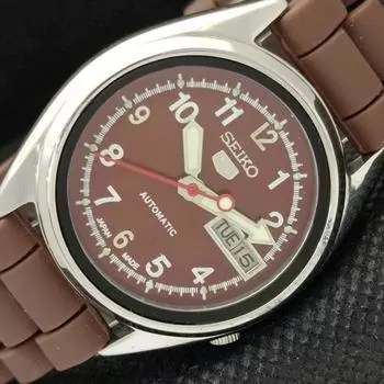 Б/У ВИНТАЖНЫЕ ЧАСЫ SEIKO 5 AUTOMATIC 7009A ЯПОНИЯ МУЖСКИЕ D/D КОРИЧНЕВЫЕ ЧАСЫ 594a-a311661-2 SKU594a-a311661