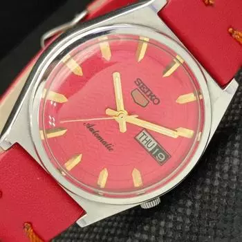 Б/У ВИНТАЖНЫЕ ЧАСЫ SEIKO 5 AUTOMATIC 7009A ЯПОНИЯ МУЖСКИЕ D/D PEACH 603-a313761-2 SKU603-a313761