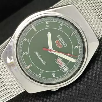 Б/У ВИНТАЖНЫЕ ЧАСЫ SEIKO 5 АВТОМАТИЧЕСКИЕ 6309A ЯПОНИЯ МУЖСКИЕ D/D ЗЕЛЕНЫЕ ЧАСЫ 595a-a312334-9 SKU595a-a312334