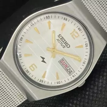 Б/У ВИНТАЖНЫЕ ЧАСЫ SEIKO ACTUS AUTOMATIC 6349A ЯПОНИЯ МУЖСКИЕ СЕРЕБРЯНЫЕ ЧАСЫ 608h-a316625-2 SKU608h-a316625