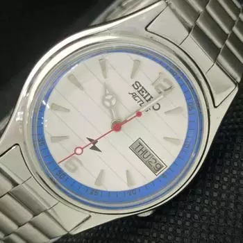 Б/У ВИНТАЖНЫЕ ЧАСЫ SEIKO ACTUS AUTOMATIC 7009A ЯПОНИЯ МУЖСКИЕ БЕЛЫЕ ЧАСЫ 621c-a415314-2 SKU621c-a415314