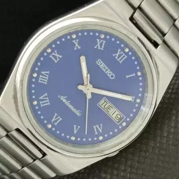 Б/У ВИНТАЖНЫЕ ЧАСЫ SEIKO AUTOMATIC 7009A ЯПОНИЯ МУЖСКИЕ D/D СИНИЕ 608g-a316404-9 SKU608g-a316404