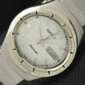 Б/У ВИНТАЖНЫЕ ЧАСЫ SEIKO AUTOMATIC 7019A ЯПОНИЯ МУЖСКИЕ D/D СЕРЕБРЯНЫЕ ЧАСЫ 621e-a415912-2 SKU621e-a415912