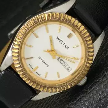 Б/У WESTAR AUTOMATIC SWISS 2688 ЖЕНСКИЕ ЧАСЫ С БЕЛЫМ ЦИФЕРБЛАТОМ a432555-2 R112-a432555