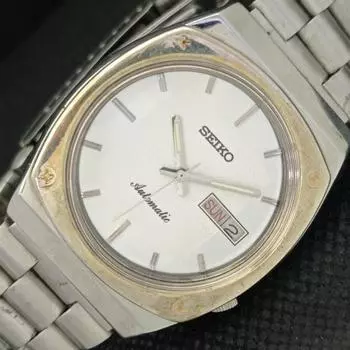 Б/У винтажные автоматические часы SEIKO 7009A из Японии мужские D/D серебряные 604-a314021-9 SKU604-a314021