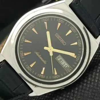 Б/У винтажные автоматические часы SEIKO 7019A из Японии мужские D/D черные 608i-a316867-9 SKU608i-a316867