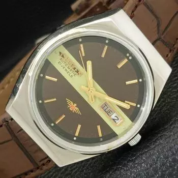 Б/У винтажные автоматические мужские часы Citizen из Японии с оригинальным циферблатом и указателем дня и даты a434846-2 R123-a434846