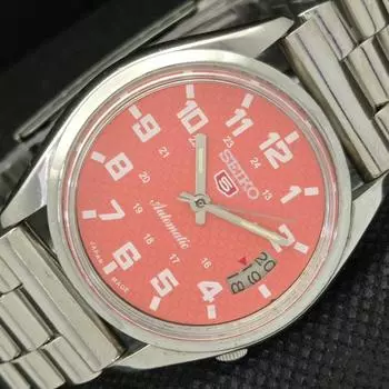 Б/У винтажные автоматические мужские часы SEIKO 5 JAPAN DATE PEACH WATCH 596-a312722-9 SKU596-a312722