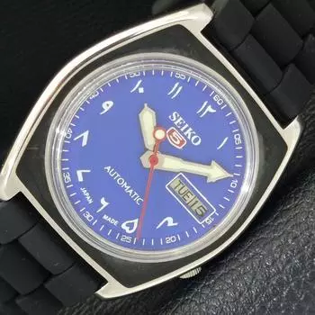 Б/У винтажные автоматические японские мужские часы SEIKO 5 с арабским синим циферблатом a434668-2 R121-a434668