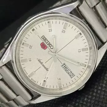 Б/У винтажные часы SEIKO 5 AUTO 6309A JAPAN MENS D/D SILVER 608b-a315289-2 SKU608b-a315289