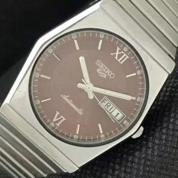 Б/У винтажные часы SEIKO 5 AUTO 6309A JAPAN MENS D/D BROWN 608g-a316383-2 SKU608g-a316383