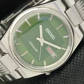 Б/У винтажные часы SEIKO 5 AUTO 7009A JAPAN MENS D/D GREEN WATCH 593a-a311331-2 SKU593a-a311331