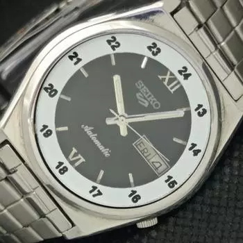Б/У винтажные часы SEIKO 5 AUTO 7009A JAPAN MENS D/D BLACK WATCH 593a-a311339-2 SKU593a-a311339