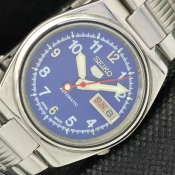 Б/У винтажные часы SEIKO 5 AUTOMATIC 7009A JAPAN MENS D/D BLUE WATCH 594a-a311742-9 SKU594a-a311742