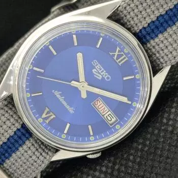 Б/У винтажные часы SEIKO 5 AUTOMATIC 6309A JAPAN MENS D/D BLUE WATCH 608i-a316844-2 SKU608i-a316844