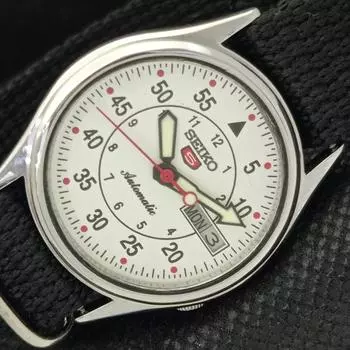 Б/У винтажные часы SEIKO 5 AUTOMATIC 7009A JAPAN MENS D/D WHITE WATCH 594a-a311660-9 SKU594a-a311660