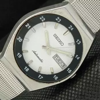 Б/У винтажные часы SEIKO 5 AUTOMATIC 6309A JAPAN MENS D/D WHITE WATCH 588c-a313910-9 SKU588c-a313910