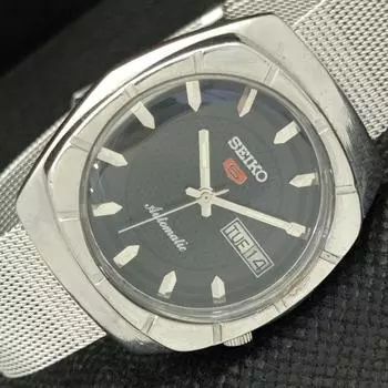 Б/У винтажные часы SEIKO 5 AUTOMATIC 7009A JAPAN MENS D/D BLACK WATCH 588a-a310163-2 SKU588a-a310163