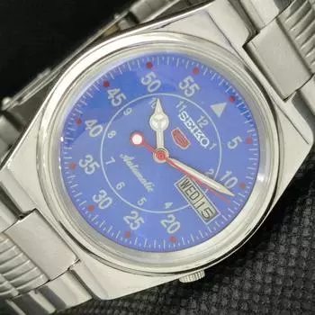 Б/У винтажные часы SEIKO 5 AUTOMATIC 7009A JAPAN MENS D/D BLUE WATCH 587f-a309640-2 SKU587f-a309640