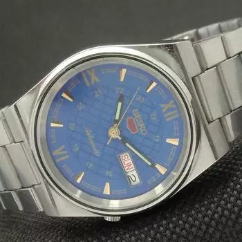 Б/У винтажные часы SEIKO 5 AUTOMATIC 7S26A JAPAN MENS D/D BLUE WATCH 534l-a282931-2 SKU534l-a282931