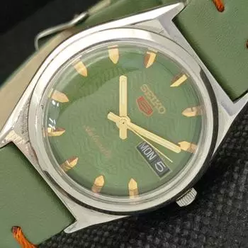 Б/У винтажные часы SEIKO 5 AUTOMATIC 7S26A JAPAN MENS D/D GREEN WATCH 603-a313747-9 SKU603-a313747
