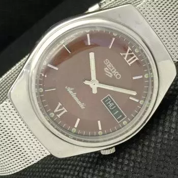 Б/У винтажные часы SEIKO 5 AUTOMATIC 7009A JAPAN MENS D/D BROWN 588c-a313948-9 SKU588c-a313948