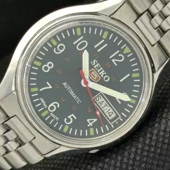 Б/У винтажные часы SEIKO 5 AUTOMATIC 6309A JAPAN MENS D/D BLUE WATCH 596-a312753-2 SKU596-a312753