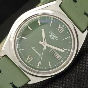 Б/У винтажные часы SEIKO 5 AUTOMATIC 7009A JAPAN MENS D/D GREEN WATCH 604-a314014-9 SKU604-a314014