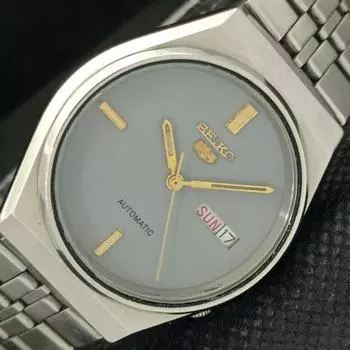 Б/У винтажные часы SEIKO 5 AUTOMATIC 6309A JAPAN MENS D/D GREY WATCH 592-a311122-9 SKU592-a311122
