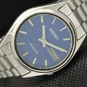 Б/У винтажные часы SEIKO 5 AUTOMATIC 7009A JAPAN MENS D/D BLUE WATCH 604-a314042-9 SKU604-a314042
