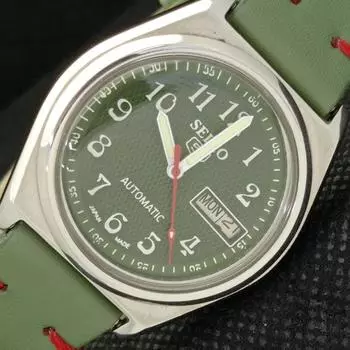 Б/У винтажные часы SEIKO 5 AUTOMATIC 7009A JAPAN MENS D/D GREEN WATCH 621b-a413511-2 SKU621b-a413511
