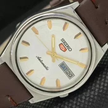 Б/У винтажные часы SEIKO 5 AUTOMATIC 7009A JAPAN MENS D/D SILVER 603-a313749-2 SKU603-a313749
