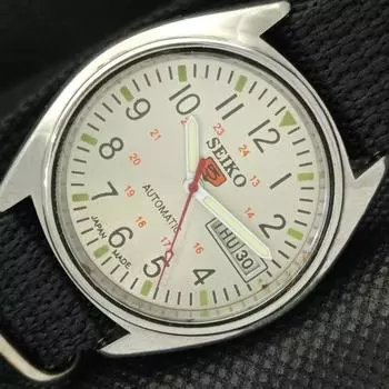 Б/У винтажные часы SEIKO 5 AUTOMATIC 6309A JAPAN MENS D/D SILVER 596-a312761-2 SKU596-a312761