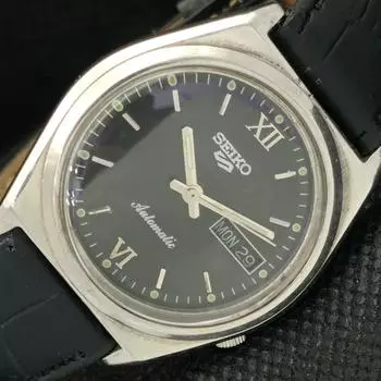 Б/У винтажные часы SEIKO 5 AUTOMATIC 7009A JAPAN MENS D/D BLACK WATCH 593a-a311310-9 SKU593a-a311310