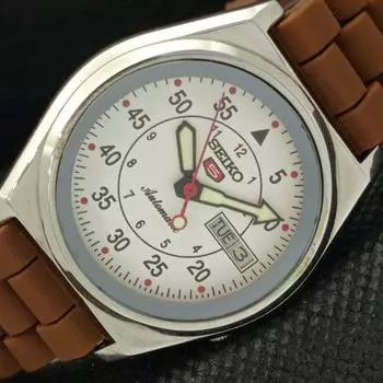 Б/У винтажные часы SEIKO 5 AUTOMATIC 7009A JAPAN MENS D/D WHITE WATCH 594a-a311621-2 SKU594a-a311621
