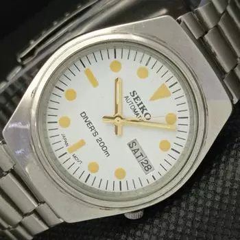 Б/У винтажные часы SEIKO 5 AUTOMATIC 6309A JAPAN MENS D/D WHITE WATCH 597-a312912-9 SKU597-a312912