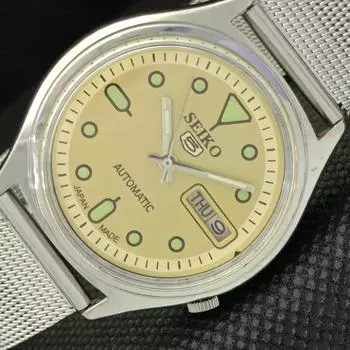 Б/У винтажные часы SEIKO 5 AUTOMATIC 7009A JAPAN MENS D/D GOLDEN WATCH 596-a312736-9 SKU596-a312736