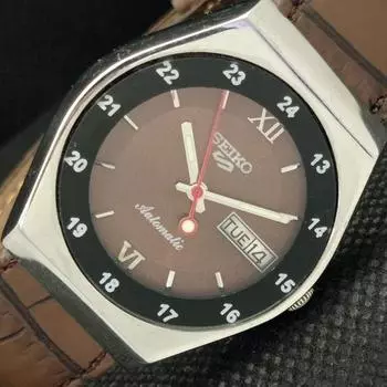 Б/У винтажные часы SEIKO 5 AUTOMATIC 6309A JAPAN MENS D/D BROWN 608i-a316860-2 SKU608i-a316860