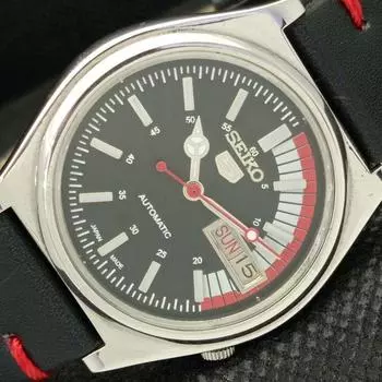 Б/У винтажные часы SEIKO 5 AUTOMATIC 7009A JAPAN MENS D/D BLACK WATCH 594a-a311693-2 SKU594a-a311693