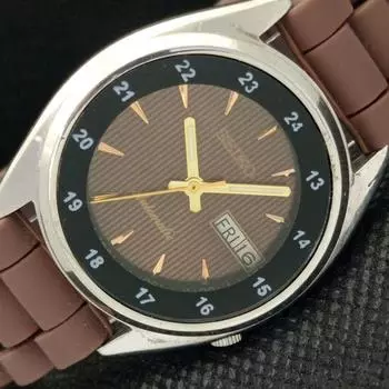 Б/У винтажные часы SEIKO 5 AUTOMATIC 7S26A JAPAN MENS D/D BROWN 593a-a311320-9 SKU593a-a311320