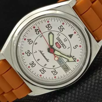 Б/У винтажные часы SEIKO 5 AUTOMATIC 7009A JAPAN MENS D/D WHITE WATCH 594a-a311702-9 SKU594a-a311702