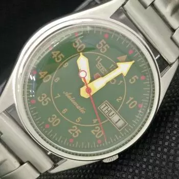 Б/У винтажные часы SEIKO 5 AUTOMATIC 7009A JAPAN MENS D/D GREEN 621c-a415302-2 SKU621c-a415302