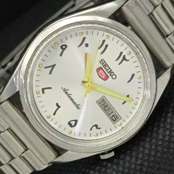 Б/У винтажные часы SEIKO 5 AUTOMATIC 7009A JAPAN MENS D/D ARABIC WATCH 598-a313196-2 SKU598-a313196