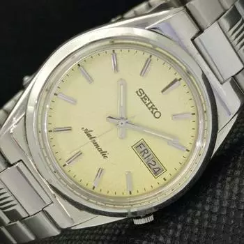 Б/У винтажные часы SEIKO 5 AUTOMATIC 7009A JAPAN MENS D/D CREAM 604-a314026-2 SKU604-a314026
