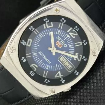 Б/У винтажные часы SEIKO 5 AUTOMATIC 7009A JAPAN MENS D/D BLUE WATCH 588a-a310124-2 SKU588a-a310124