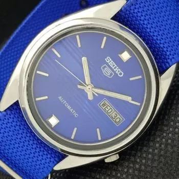 Б/У винтажные часы SEIKO 5 AUTOMATIC 7009A JAPAN MENS D/D BLUE WATCH 594a-a311783-2 SKU594a-a311783