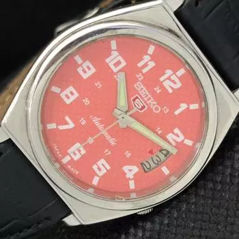 Б/У винтажные часы SEIKO 5 AUTOMATIC 7019A JAPAN MENS DATE PEACH WATCH 593a-a311291-2 SKU593a-a311291