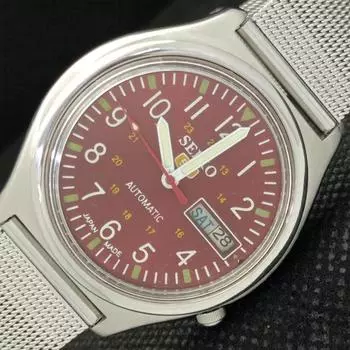Б/У винтажные часы SEIKO 5 AUTOMATIC 7009A JAPAN MENS D/D RED 621b-a413510-2 SKU621b-a413510