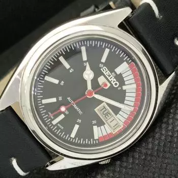 Б/У винтажные часы SEIKO 5 AUTOMATIC 7009A JAPAN MENS D/D BLACK WATCH 594a-a311670-9 SKU594a-a311670